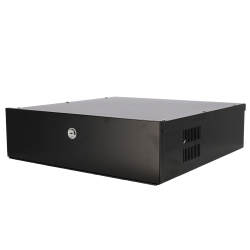 Caja metálica cerrada para DVR - Específico para CCTV - Para grabadores de hasta 2U rack - Cerradura de leva - Ventil...