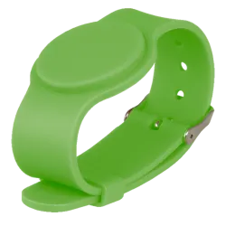 Pulsera de proximidad - ID por radiofrecuencia - MF pasivo | Color verde - Alta frecuencia 13.56 MHz - Correa ajustab... - Alarm