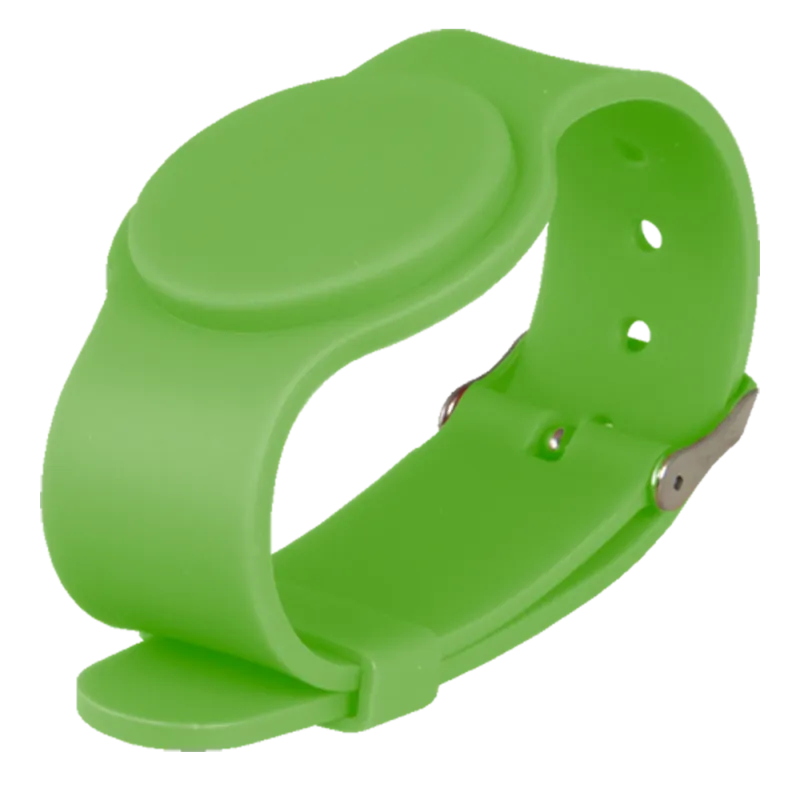 Pulsera de proximidad - ID por radiofrecuencia - MF pasivo | Color verde - Alta frecuencia 13.56 MHz - Correa ajustab... - Alarm