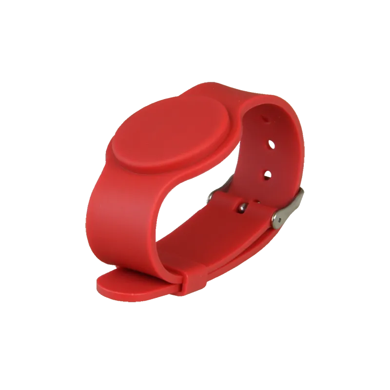 Pulsera de proximidad - ID por radiofrecuencia - MF pasivo | Color rojo - Alta frecuencia 13.56 MHz - Correa ajustabl... - Alarm