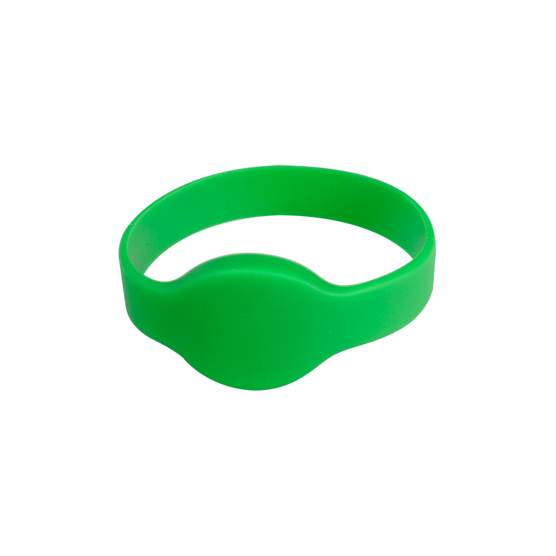 Pulsera de proximidad - ID por radiofrecuencia - MF pasivo | Color verde - Alta frecuencia 13.56 MHz - Diámetro 65 mm...