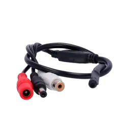 Micrófono externo - Acoplable a cualquier cámara - Conector Audio RCA (Blanco) - Conector Alimentación entrada/salida... - Alarm