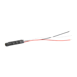 Micrófono externo - Conector en terminal por cable - Power + (Rojo), Power (Negro) - Audio (Blanco) - Alimentación DC... - Alarm