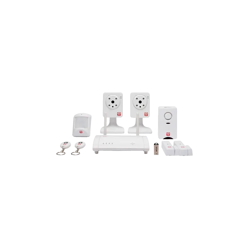 Kit de alarma doméstica Home8 - Conexión a internet / IP Cloud - Servicio solo bajo suscripción - 2 Cámaras IP / Veri... - Alarm
