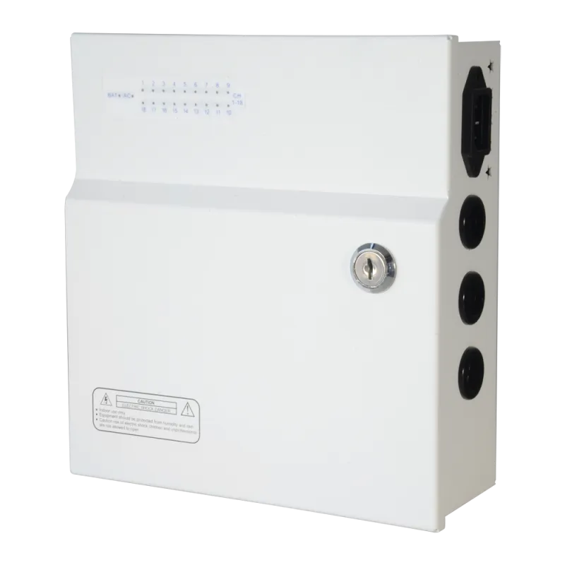 Caja de distribución de alimentación - 1 entrada AC 110 V ~ 220 V - 18 salidas por par de cobre - Protección por fusi... - Alarm