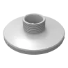Soporte de techo - Apto para domos motorizadas - Fabricado en aluminio - 37 (Al) x 133 (Ø) mm - Pasador de cables - AlarmSystems