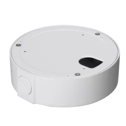 Caja de conexiones - Para cámaras domo - Apto para uso exterior - Instalación en techo o pared - Color blanco - AlarmSystems.Sh