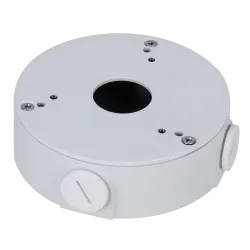Caja de conexiones - Para cámaras domos - Instalación en techo o pared - Pasador de cables - Color blanco - AlarmSystems.Shop