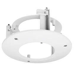 Soporte de encastre - Para cámaras domo - Apto para uso en exterior - Color blanco - Carga máxima 1Kg - SECC y PC - AlarmSystems