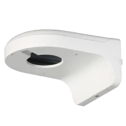 Soporte de pared - Para cámaras domo - Apto para uso en exterior - Color blanco - Carga máxima 1Kg - Pasador de cables - AlarmSy