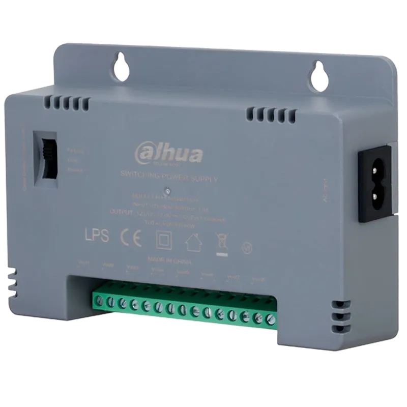 Fuente de alimentación conmutada - Entrada AC 185-240V - 50/60Hz 1.5A - Potencia total 60W - 8 salidas - Voltaje de s... - Alarm