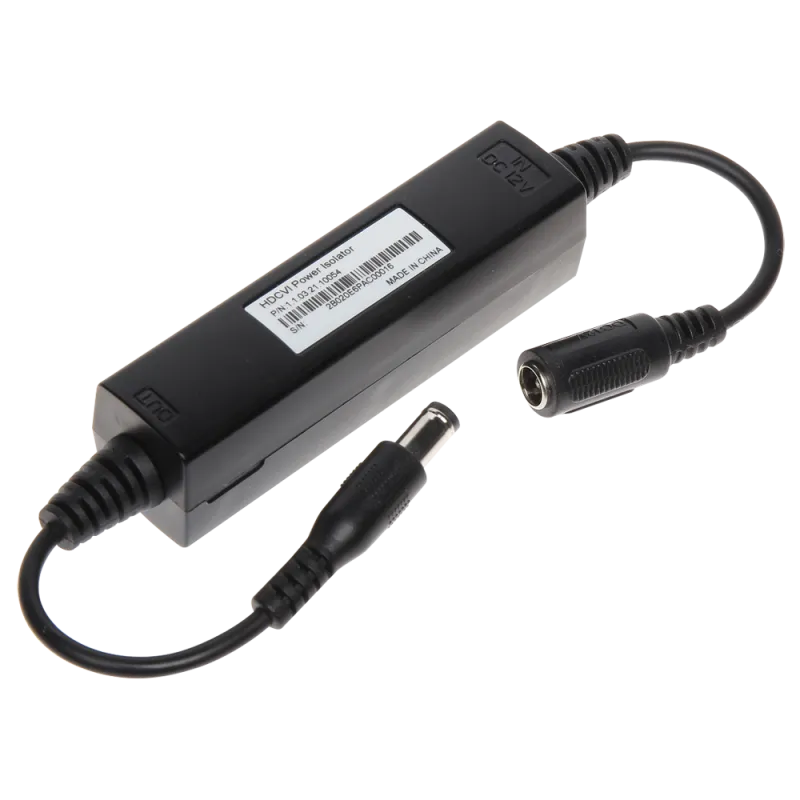 Aislador de fuente de alimentación - Optimizado para vídeo HDCVI - Instalación en cable de alimentación - Cable 50 mm... - Alarm