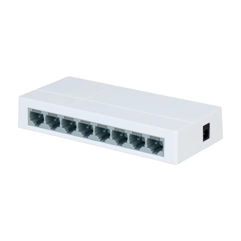 Switch Branded Fast Ethernet - 8 puertos RJ45 - Velocidad 10/100Mbps - Buffer mejorado para transmisión de video - Pl... - Alarm