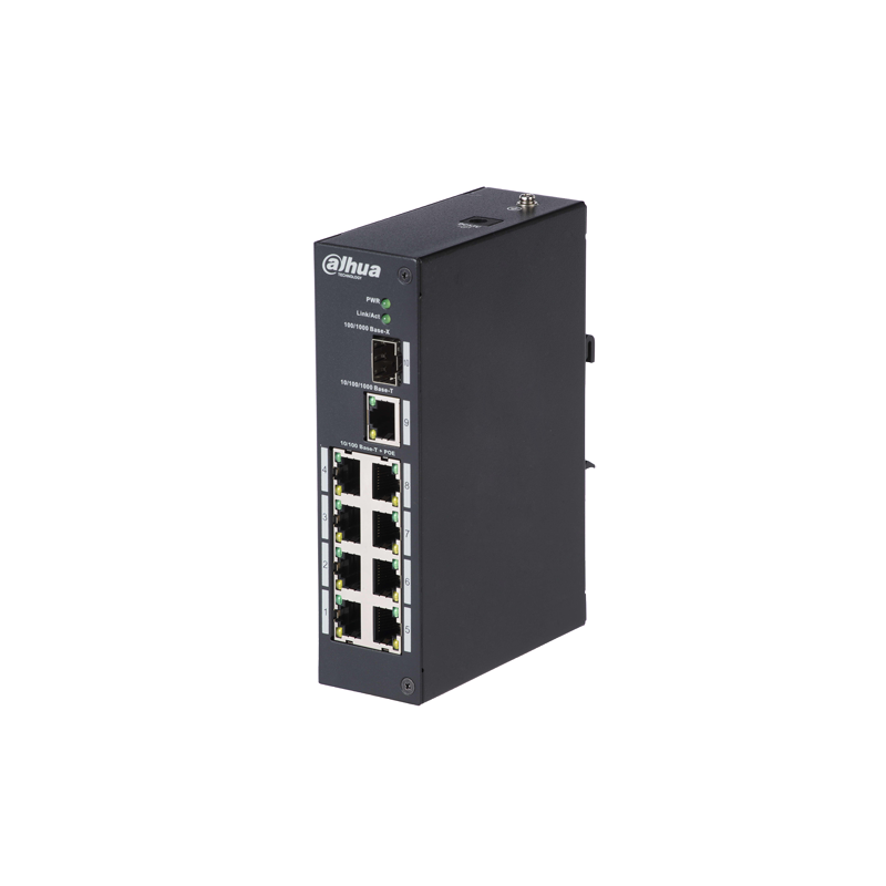 Switch PoE Branded - 8 puertos PoE + 1 Uplink RJ45 - Velocidad 10/100 Mbps - Potencia 30 W por puerto - Potencia máxi...