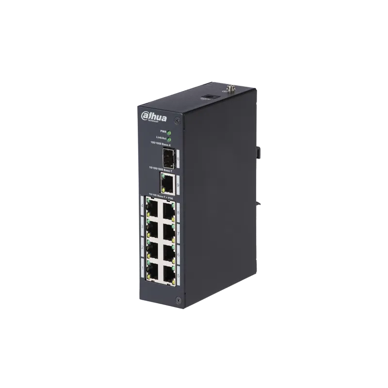 Switch PoE Branded - 8 puertos PoE + 1 Uplink RJ45 - Velocidad 10/100 Mbps - Potencia 30 W por puerto - Potencia máxi... - Alarm
