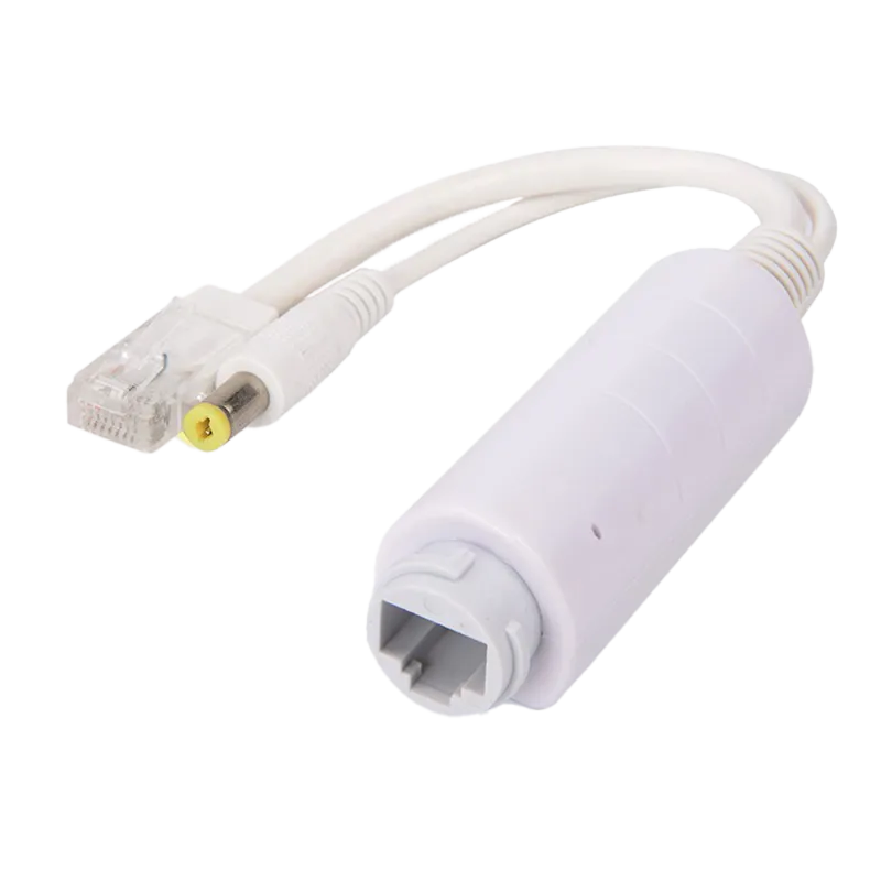 PoE Splitter - Para cámaras IP no PoE - Entrada RJ45 (PoE) / Salida RJ45 y jack - Velocidad 10/100Mbps - Potencia ... - Alarm