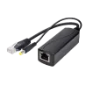 PoE Splitter - Para cámaras IP no PoE - Entrada RJ45 (PoE) / Salida RJ45 y jack - Velocidad 10/100Mbps - Potencia ... - Alarm