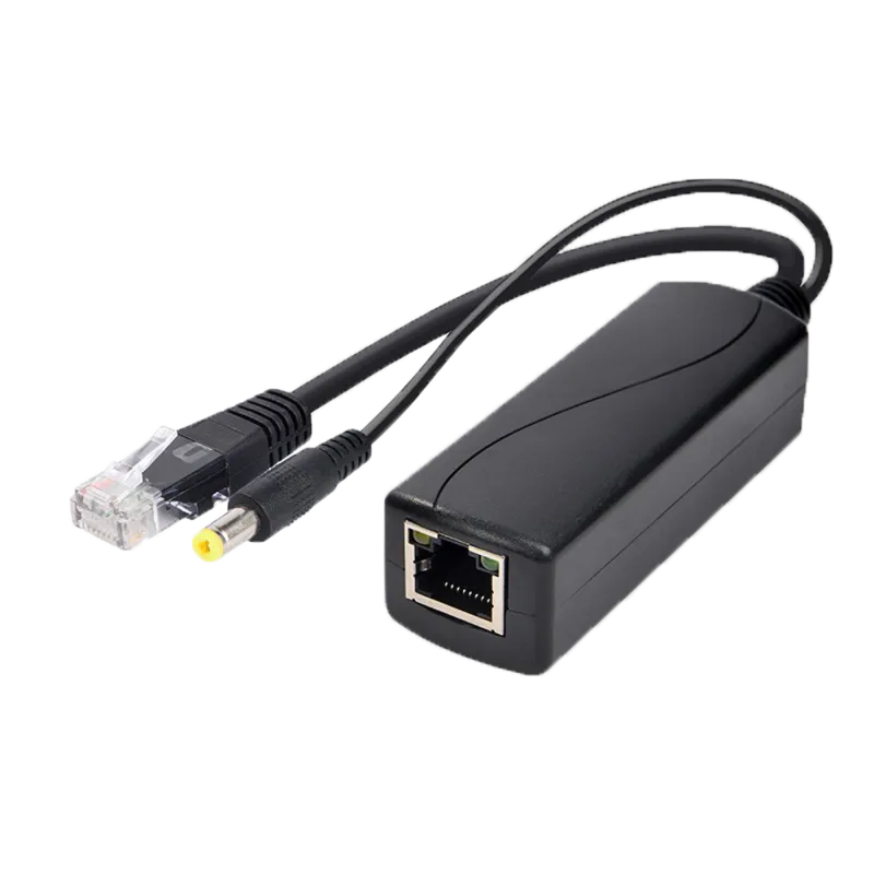 PoE Splitter - Para cámaras IP no PoE - Entrada RJ45 (PoE) / Salida RJ45 y jack - Velocidad 10/100/1000Mbps - Poten... - Alarm