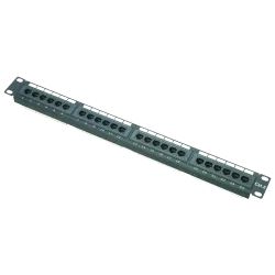 Patch panel de 24 puertos UTP/RJ45 - Formato enrackable - Admite cables hasta CAT6 - Tamaño 1U para facilitar la inst... - Alarm