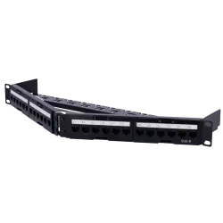 Patch panel angular de 24 puertos UTP - Admite cables hasta CAT6 - Formato enrackable 1U - Tamaño 1 U para facilitar ... - Alarm