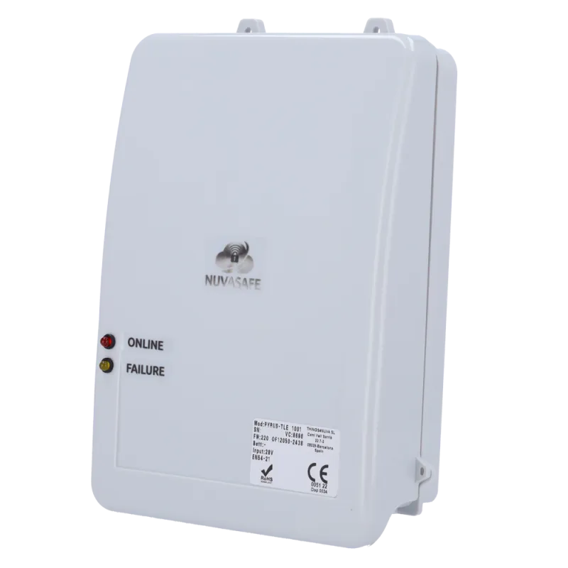 Transmisor de alarma certificado EN54-21 - ETHERNET, GPRS/NBIOT/LTE-CAT-M1 + LORA - Comunicación con CRA/CRI - 3 entr... - Alarm