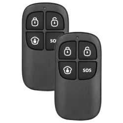 2 Mandos a distancia multifunción - Inalámbrico - Armado, armado silencioso y parcial - Desarmado - Botón de SOS (pán... - Alarm