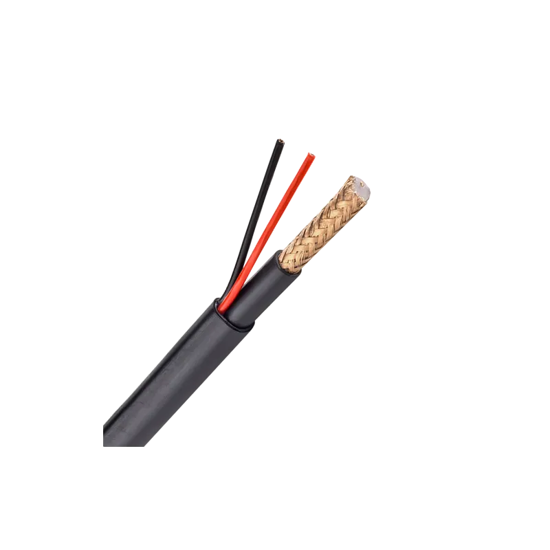 Cable Combinado - RG59 + alimentación - Rollo de 100 metros - Cubierta color negro - Cubierta exterior LSZH - Compati... - Alarm