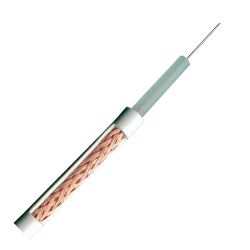 Cable coaxial micro RG59 - Vídeo - Rollo de 100 metros - Cubierta color blanco - Diámetro exterior 3.5 mm - Bajas pér... - Alarm