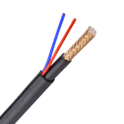 Cable Combinado - Micro RG59 + alimentación - Rollo de 300 metros - Cubierta color negro - Diámetro exterior 6.8 mm -... - Alarm