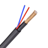 Cable Combinado - Micro RG59 + alimentación - Rollo de 300 metros - Cubierta color negro - Diámetro exterior 6.8 mm -...