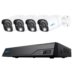 Reolink Kit NVR PoE + 4 camaras 5MP PoE 2TB - 5MP (2880x1616) - Deteccion Humanos / Mascotas / Vehículos - e-SATA - 2... - Alarm