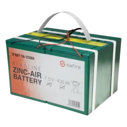 Batería zinc-aire - Voltaje 7.5 V / Capacidad 3200 Wh - Triple conector DC: Jack, mini USB y mólex - Longitud cable 2... - Alarm