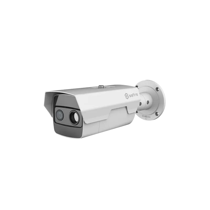 Cámara térmica Dual IP Safire - 160x120 VOx | Lente 10mm - Sensor óptico 1/2.8? 2 Mpx | Lente 8mm - Sensibilidad térm... - Alarm