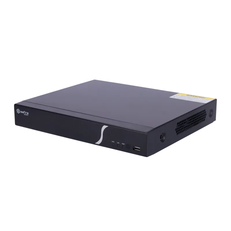 Safire Smart - Grabador NVR para cámaras IP gama B1 - 4 CH vídeo / Compresión H.265 - Resolución hasta 8Mpx / Ancho d... - Alarm