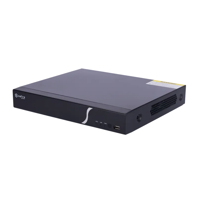 Safire Smart - Grabador NVR para cámaras IP gama B1 - 8 CH vídeo / Compresión H.265 - Resolución hasta 8Mpx / Ancho d... - Alarm