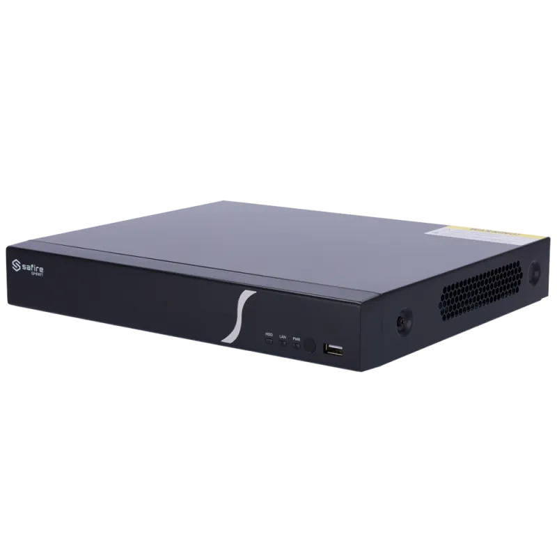 Safire Smart - Grabador NVR para cámaras IP gama B2 - 4CH vídeo / 4 Puertos PoE / Compresión H.265+ - Resolución hast... - Alarm
