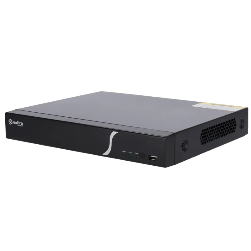 Safire Smart - Grabador NVR para cámaras IP gama B2 - 8CH vídeo / Compresión H.265+ - Resolución hasta 8Mpx / Ancho d... - Alarm