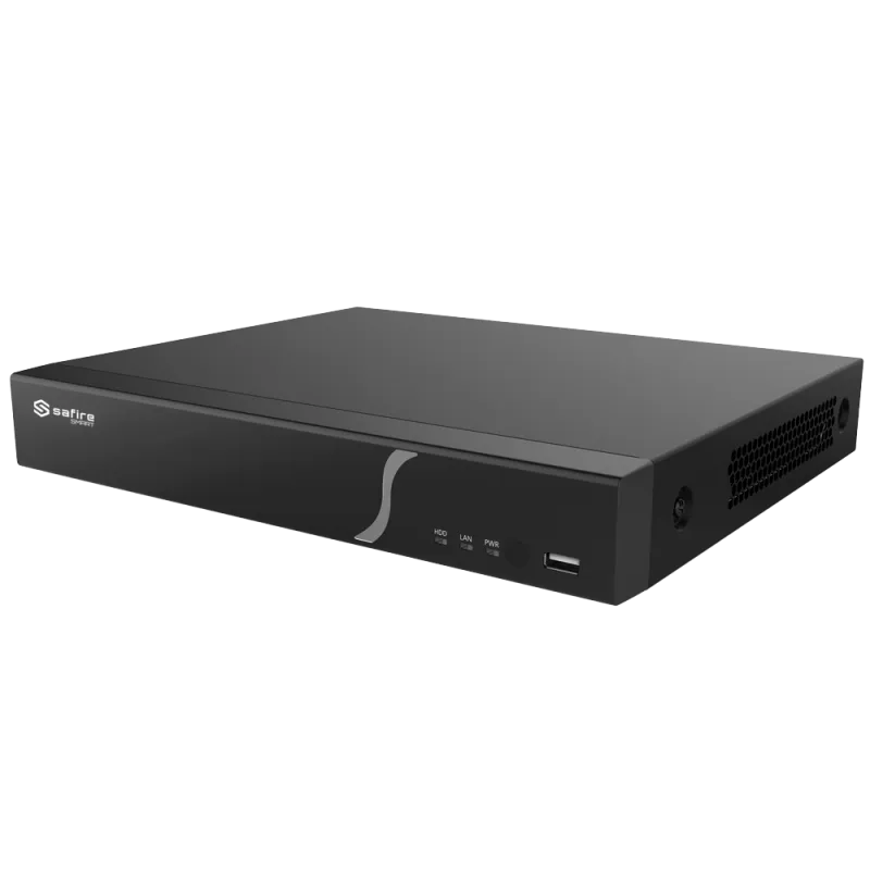 Safire Smart - Grabador NVR para cámaras IP gama A1 - 8CH vídeo PoE 80W / Compresión H.265+ - Resolución hasta 8Mpx /... - Alarm