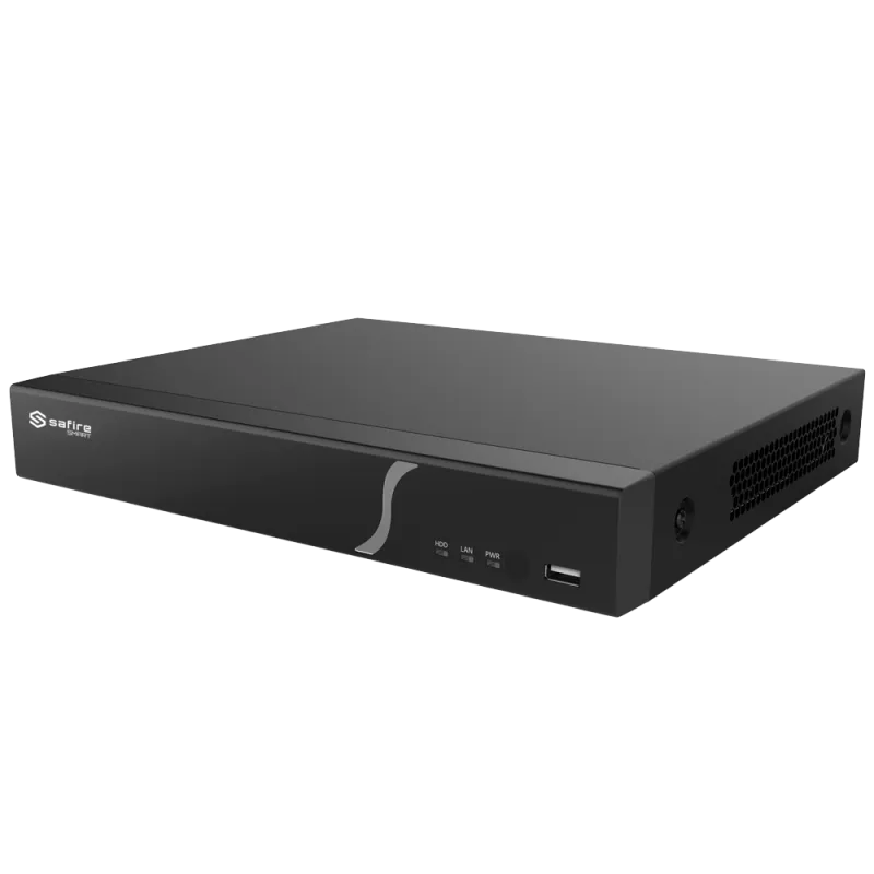 Safire Smart - Grabador NVR para cámaras IP gama A1 - 8CH vídeo / Compresión H.265+ - Resolución hasta 8Mpx / Ancho d... - Alarm