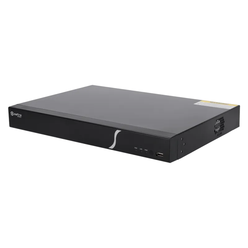 Safire Smart - Grabador NVR para cámaras IP - 16CH Puertos PoE / Compresión H.265S / 2HDD - Resolución hasta 8Mpx / A... - Alarm