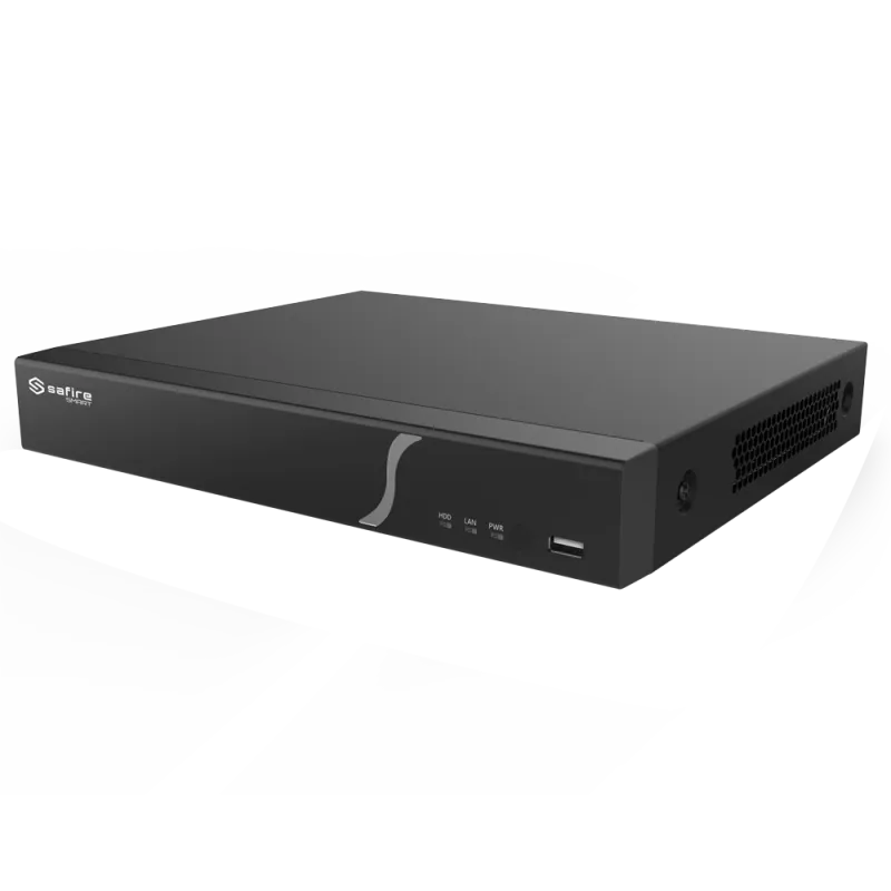 Safire Smart - Grabador NVR para cámaras IP gama B2 - 8CH Puertos PoE / Compresión H.265S / 1HDD - Resolución hasta 1... - Alarm