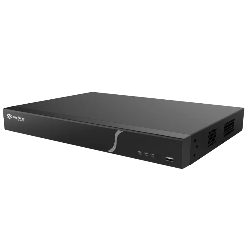 Safire Smart - Grabador NVR para cámaras IP gama A2 - 16CH vídeo / Compresión H.265+ / 2HDD - Resolución hasta 12Mpx ... - Alarm