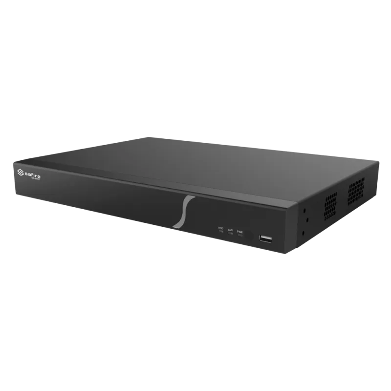 Safire Smart - Grabador NVR para cámaras IP gama B2 - 32CH vídeo / Compresión H.265S / 2HDD - Resolución hasta 12Mpx ... - Alarm