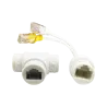 Combinador y separador PoE RJ45 - Para cámaras IP - Color blanco - AlarmSystems.Shop