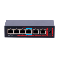 Safire Indoor Hi-PoE Extender Switch - Amplía alcance alimentación PoE - 4 puertos PoE + 2 Uplink RJ45 - IEEE 802.3 a...