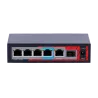 Safire Indoor POE extender Switch - Amplía alcance alimentación POE - 4 puertos PoE + 1 Uplink RJ45 +1 SFP - IEEE 80... - Alarm