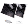 Sistema de alimentación autónoma para CCTV - 2x Panel solar de 150W - Batería LiFePo4 1920Wh (150Ah) salida 12/24VDC ...