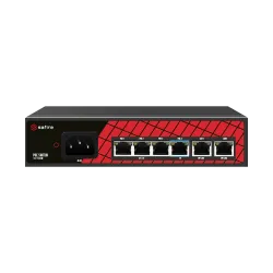 Safire Switch Hi-PoE - 4 puertos PoE + 2 Uplink RJ45 - Velocidad de puertos 10/100Mbps - 3 Puertos PoE+ 30W + 1 Puert... - Alarm