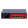 Safire Switch Hi-PoE - 4 puertos PoE + 1 Uplink RJ45 + 1 Uplink SFP - Velocidad de puertos Gigabit 10/100/1000Mbps - ... - Alarm