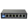 Switch PoE - 4 puertos PoE + 2 Uplink RJ45 - Velocidad hasta 1000 Mbps en todos los puertos - Hasta 60W en total para... - Alarm